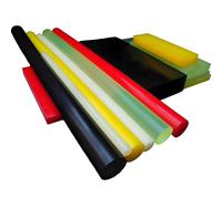 Clear Acrylic Dowel Rods Round Sticks, Polyurethane Round Bar in Multicolor with Diameter 20-70mm and Length 500mm(Yellow,Dia70*H500mm)