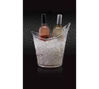 BarCraft Clear Acrylic Drinks Pail Wine Cooler, Labelled - Clear