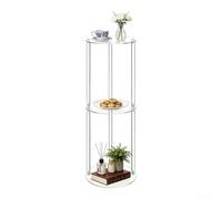 Clear Acrylic End Table 3-Tier 60cm Modern Storage(Round)