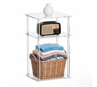 Clear Acrylic End Table 3-Tier Slim Design(Small)