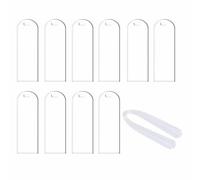 Clear Acrylic Gift Labels for Event Planning Table Signs Elegant White Ribbon Hanging Sign