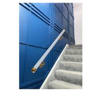 Clear Acrylic Hand Rail No Bubbles 3ft/4ft/5ft/6ft/10ft/12ft/13ft/20ft, Custom Acrylic Lucite Handrail Kit for Indoor Stairs, Wall Mount Transparent Railing with Stainless Steel Brackets(Golden Bracke