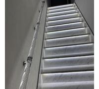 Clear Acrylic Handrail for Stairs- 3ft/4ft/5ft/6ft/10ft/12ft/14ft/20ft，Outdoor Indoor Transparent Crystal Handrails for Exterior Steps, with Wall Mount Silver Brackets(530cm/17.4ft)