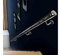 Clear Acrylic Handrail for Stairs, Acrylic Crystal Stair Handrail Complete Kit with Stainless Steel Brackets Multiple Sizes for Indoor Outdoor(3.5m(11.5ft))
