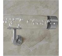 Clear Acrylic Handrail for Stairs, Clear Acrylic Stair Handrail Wall Mounted Banister Rails with Brackets Multicolor Multiple Sizes Pack of 1-4 Pieces(Silver,350cm(11.5ft))