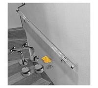 Clear Acrylic Handrail for Stairs， Clear Acrylic Stair Handrails with Gold or Silver Brackets 0.5-7m Length Pack of 1-5(Silver Bracket,380cm(12.5ft))