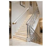 Clear Acrylic Handrail for Stairs, Wall Mount Stair Railing, Customizable Length with Mounting Brackets, Durable and Stylish Handrail for Indoor or Outdoor Use