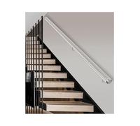 Clear Acrylic Handrail for Stairs, Wall Mount Stair Railing, Customizable Length with Mounting Brackets, Durable and Stylish Handrail for Indoor or Outdoor Use