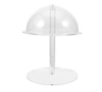 Clear Acrylic Hat Display Stand for Wigs Helmets - Sturdy 20cm Tabletop Holder for Cowboy Baseball Hats Home Salon(Is transparent)