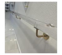 Clear Acrylic il for Indoor & Outdoor Stairs 10FT Transparent Railing with Silver/Gold Brackets Wall-Mounted Staircase il for Modern Design & Safety