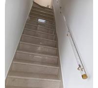 Clear Acrylic il for Stairs 3ft/4ft/5ft/6ft/8ft/10ft/12ft/14ft/16ft/20ft Long Stair ils with Wall Mount Brackets(d Bracket150cm(5ft))