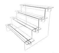 Clear acrylic ladder display stand for displaying collectibles toys jewelry lipsticks nail polish figurines essential oils and other small objects on counters desks (four floors)