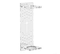 Clear Acrylic Light Saber Wall Mount for Collectors Featuring Galactic-Inspired Base and Space-Saving Vertical Orientation (Transparent)