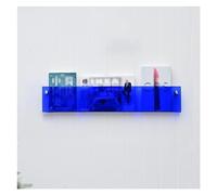 Clear Acrylic Magazine Rack, 60 80 100cm Acrylic Magazine Rack,Wall Mounted Brochure Holder,Bookshelf(Blue,60cm/24in)