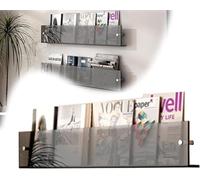 Clear Acrylic Magazine Rack & Brochure Holder - Stylish Display Stand for Pamphlets, Flyers & Magazines - Perfect Organizer for Offices, Waiting Rooms & Retail Spaces - Durable Storage Solution 100cm