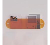 Clear Acrylic Magazine Rack, Modern Acrylic Magazine Rack Wall Mounted Clear Brochure Display Stand(Orange,50cm(19 3/4"))