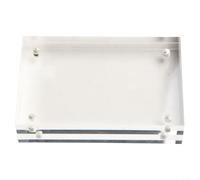 Clear Acrylic Magnetic Photo Frame 10+10mm Thick Desktop Picture Holder Transparent Block Display Stand for Portrait or Landscape Home Office Table(6 x 9cm)