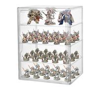 Clear Acrylic Miniature Storage Case Stackable Miniature Carrying Case for Collectibles Transport Action Figure Display case with Magnetic Door for Warhammer 40k Miniatures,Death Guard 40k