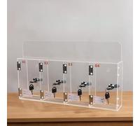 Clear Acrylic Mobile Phone Storage Box Lockable Classroom Phone Cabinet for Multiple Devices 4 Slot Management Locker Secure Phone nizer for Schools and Offices