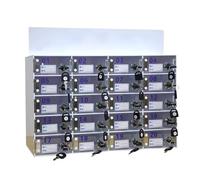 Clear Acrylic Mobile Phone Storage Cabinet with Locks and Keys 30 Slots for Employee Device nization Office Factory Workplace Safety Solutions