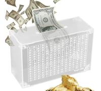 Clear Acrylic Money Box - 5000 Savings Challenge Box, Decorative Transparent Savings for Adults and Children, Reusable Budget Management Tool with Visible Progress System, H