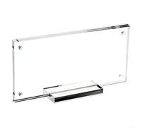 Clear Acrylic Money Holder Display Stand Double Sided Frame for Dollar Bills Banknotes Collectibles Photos Stamps Artwork 3.5 x 7.3 Inches