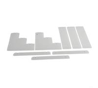 Clear acrylic multi tier ladder display stand for arranging collectible figures toys jewelry lipsticks nail polish and other small decorative objects on counters and desks (three floors)