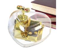 Clear Acrylic Music Box Transparent Acrylic Gold-Planted Musical Figurines