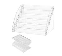 Clear Acrylic Nails Polished Display Rack Nails Polished Storage Brush Case Organized Shelf Lipstick Display Rack