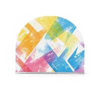 Clear Acrylic Napkin Dispenser 2 Pack 4mm Thick Acrylic Double-Sided Printed Luncheon & Cocktail Napkin Holder Kitchen & Dining Table Sturdy & durables Aliceblue Tie-dye Background Rainbow