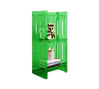 Clear Acrylic Narrow Bookcase 2 Tier/3 Tier/4 Tier Skinny Open Bookshelf Modern Display Storage Organizer for Living Room
