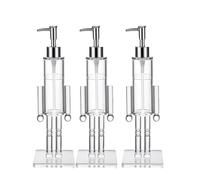 Clear Acrylic Nutcracker Soap Dispenser, Enhances Visibility, 3PCS Lotion Pump For Woman, Refillable Practical Christmas Hand Soaps Bottle For Family Kitchen Bathroom Bedroom Counters Decor