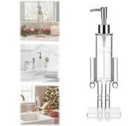 Clear Acrylic Nutcracker Soap Dispenser,Refillable Christmas Hand Soaps Bottle,Nutcracker Hand Soap Dispenser,Festive Wash Liquid Lotion Pump,Soaps Design Dispenser for Kitchen & Bathroom (1 Pcs)