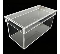 Clear Acrylic Ornament Storage Display Case with Lid, 4 6 8 10 12 14 16 20 24 Inches Tall Stackable Acrylic Box, Scratch Resistant Showcase(4x4x16inches/10x10x40cm)