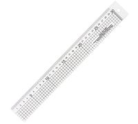 Clear Acrylic Perspex 30cm Ruler With Stainless Steel Cutting Edge By Jakar