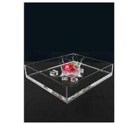 Clear Acrylic Photography Props Shooting Tray, Height 2.3/3.9in, Display Cabinet, Shallow Water Tank, Portable Food And Cosmetics Storage Box(60x50x10cm/23.6x19.6x3.93in)