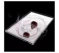 Clear Acrylic Photography Shallow Water Tank Props Shooting Tray, Display Cabinet, Shallow Water Tank, Portable Food And Cosmetics Storage Box Height 5.5/2.2in(80x80x5.5cm/31.5x31.5x2.2in)