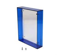 Clear Acrylic Picture Frame 10x14cm Floating Photo Display for Home Office Living Room Decor Horizontal Vertical Desktop Freestanding Modern Minimalist Wedding Birthday Present(Blue)