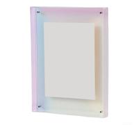 Clear Acrylic Picture Frame 6.3x8.25 Inches - Lightweight High Gloss Photo Frame - Shatterproof & Child-Safe - Desktop or Wall Display - Modern Home Office Decor(Shining color)