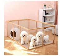 Clear Acrylic Plastic Dog Playpen Indoor,for Puppy Cat Bunny Pet Pen,Transparent Easy Assemble Foldable Whelping Box Crate Kennel Enclosure Fence for Small & Medium Dogs(4 pieces)