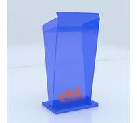 Clear Acrylic Podium Stand - Floor Lectern with Large Reading for Church, Classroom, Weddings & Events - Easy Assembly Transparent Pulpit for Speeches, Presentations & Public Speaking