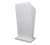 Clear Acrylic Podium Stand - Floor Lectern with Large Reading for Church, Classroom, Weddings & Events - Easy Assembly Transparent Pulpit for Public Speaking & Presentations