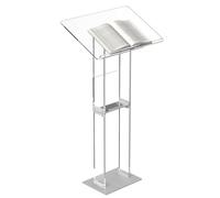 Clear Acrylic Pulpit Podium Stand | Portable Modern Lectern for Churches Schools & Events | Ideal for Weddings Music Pastors & Classroom Use