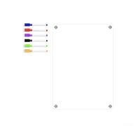 Clear Acrylic Refrigerator Calendar Board - Reusable Wipe Off for surface for Scheduling - Kitchen Organiser with Markers Included 27x30cm(A3)