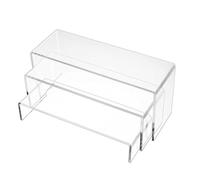 Clear Acrylic Risers Set Multifunction Display Stands Acrylic Retail Display Risers Simple Install for Jewelry & Collect