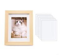 Clear Acrylic Sheet 1mm Thick, Transparent Plastic Sheet for Picture Frames, Display Stands, Menu Boards & DIY Projects - 5 PCS (101x152mm / 127x178(8X10INCH)