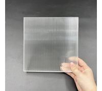 Clear Acrylic Sheet, Square Clear Acrylic Sheet Wave Ripple Stripe Textured Multiple Sizes 5mm(Thick Sripe,300x300mm)