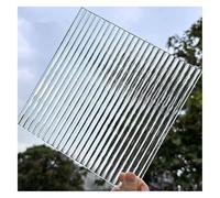 Clear Acrylic Sheet, Square Clear Acrylic Sheet Wave Ripple Stripe Textured Multiple Sizes 5mm(Wide Stripe,400x400mm)