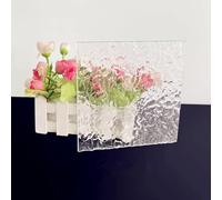Clear Acrylic Sheets Stone Texture 1/8'' Thickness,12" x 12" Plexiglass Wave Ripple Sheet Acrylic Sheet for DIY Craft Projects,Signs, Display Cases - Easy to Cut with Laser,Saw or Hand Tools