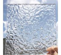 Clear Acrylic Sheets Stone Texture,Wave Ripple Sheet Acrylic Sheet for DIY Craft Projects,Signs, Display Cases - Easy to Cut with Laser,Saw or Hand Tools (3mm Thickness, 30X30CM)